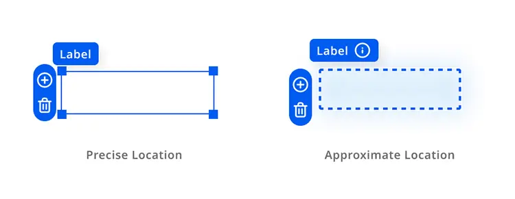 An example of side-by-side verification UI